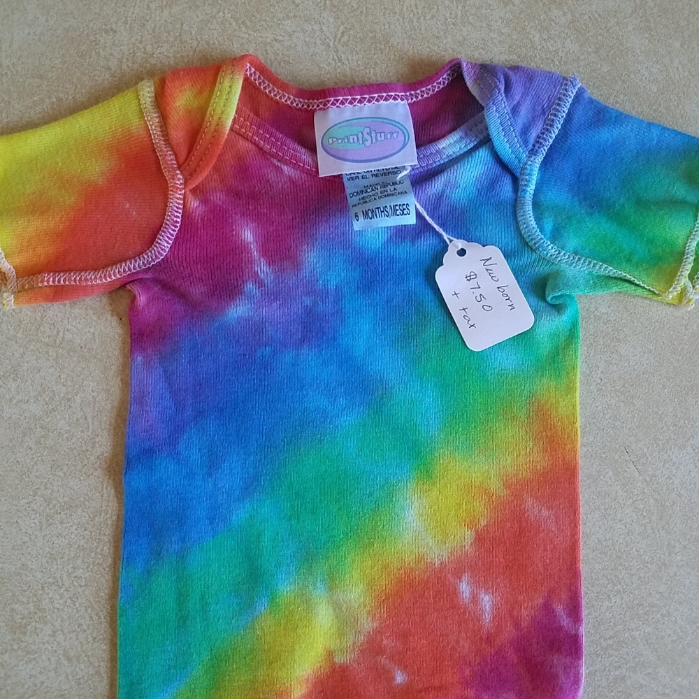 6 Months 100% Cotton Preshrunk Baby Tie Dye
